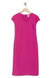 Nordstrom Rack V-neck Shift Dress In Pink Wild Aster