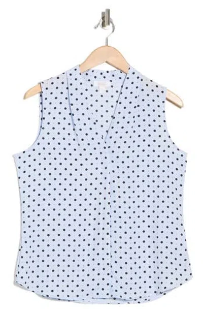 Nordstrom Rack V-neck Sleeveless Woven Shell Top In Blue