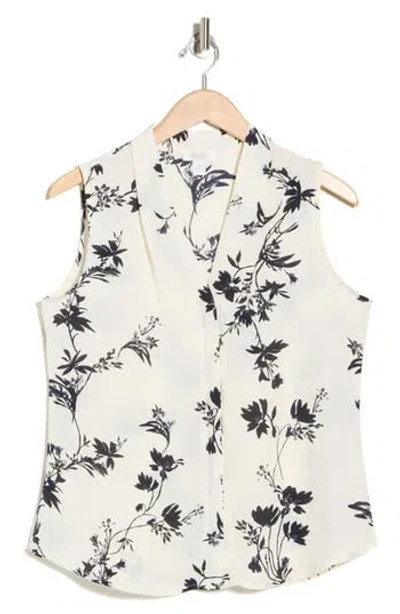 Nordstrom Rack V-neck Sleeveless Woven Shell Top In White