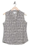 Nordstrom Rack V-neck Sleeveless Woven Shell Top In Gray