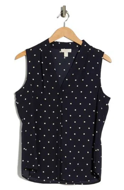 Nordstrom Rack V-neck Sleeveless Woven Shell Top In Black