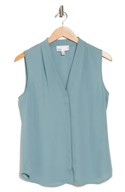 Nordstrom Rack V-neck Sleeveless Woven Shell Top In Grey Mineral
