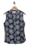 Nordstrom Rack V-neck Sleeveless Woven Shell Top In Gray