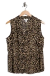 Nordstrom Rack V-neck Sleeveless Woven Shell Top In Multi