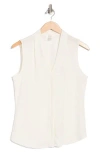 Nordstrom Rack V-neck Sleeveless Woven Shell Top In White