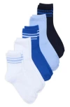Nordstrom Rack Varsity Stripe Assorted 5-pack Crew Socks In Multi