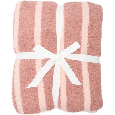 Nordstrom Rack Vertical Stripe Butter Knit Throw In Pink