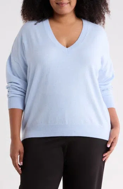 Nordstrom Rack V-neck Pullover Sweater In Blue Strata