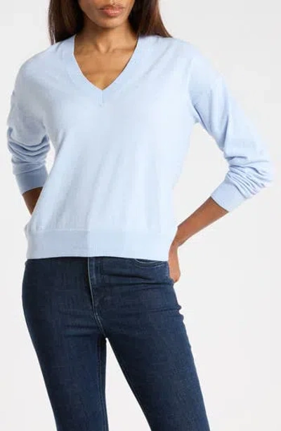 Nordstrom Rack V-neck Pullover Sweater In Blue Strata