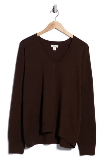 Nordstrom Rack V-neck Pullover Sweater In Brown