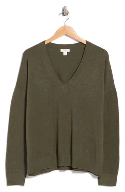 Nordstrom Rack V-neck Pullover Sweater In Green