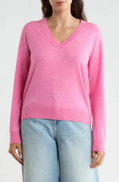 Nordstrom Rack V-neck Pullover Sweater In Pink