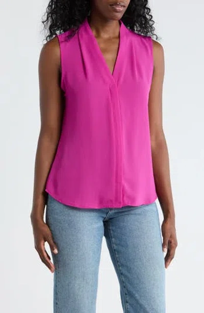 Nordstrom Rack V-neck Sleeveless Woven Shell Top In Purple