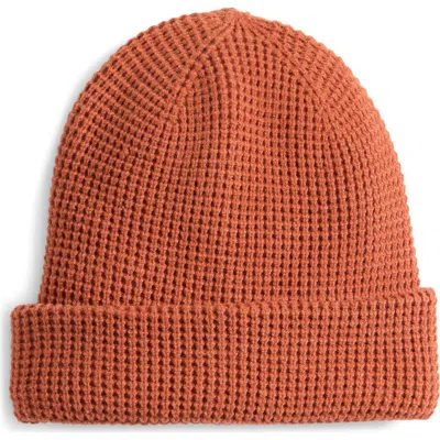Nordstrom Rack Waffle Knit Beanie In Orange