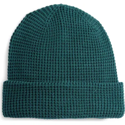 Nordstrom Rack Waffle Knit Beanie In Teal