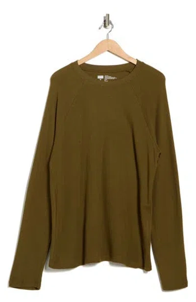 Nordstrom Rack Waffle Long Sleeve Lounge T-shirt In Brown