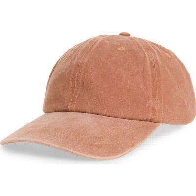 Nordstrom Rack Washed Baseball Cap In Burnt Orange
