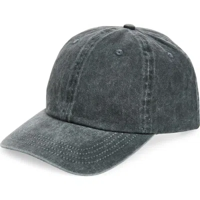 Nordstrom Rack Washed Baseball Cap In Charcoal