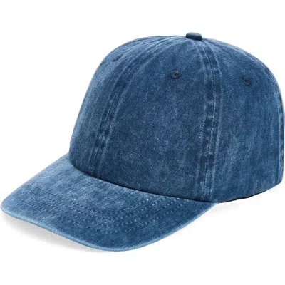 Nordstrom Rack Washed Baseball Cap In Dark Navy