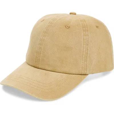 Nordstrom Rack Washed Baseball Cap In Khaki