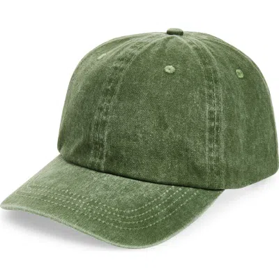 Nordstrom Rack Washed Baseball Cap In Olive