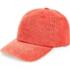 Nordstrom Rack Washed Baseball Cap In Rust