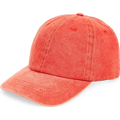 Nordstrom Rack Washed Baseball Cap In Rust