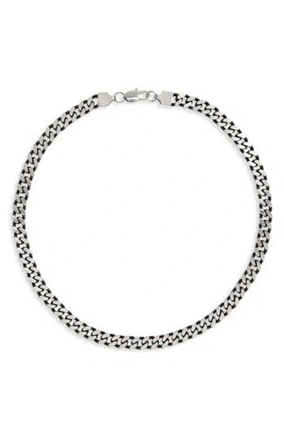 Nordstrom Rack Waterproof Edge Plated Curb Link Necklace In Metallic