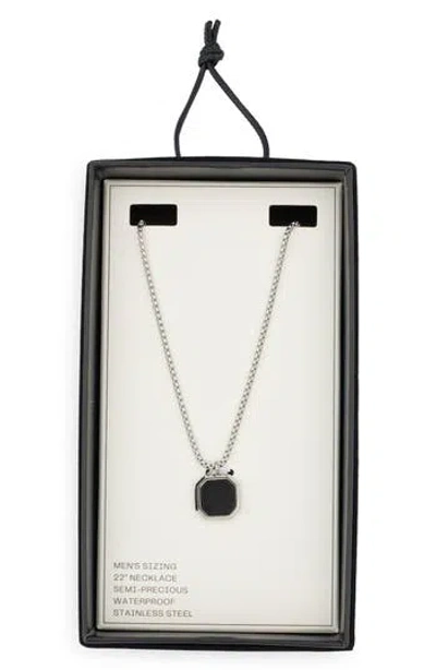 Nordstrom Rack Waterproof Semiprecious Stone Pendant Necklace