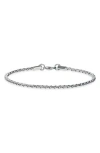 Nordstrom Rack Waterproof Stainless Steel Wheat Chain Bracelet In Silver