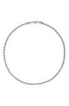 Nordstrom Rack Waterproof Twisted Rope Chain Necklace In Stainless