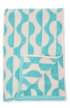 Nordstrom Rack Wave Stripe Beach Towel In Teal Surf