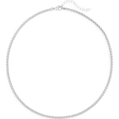 Nordstrom Rack Wheat Chain Necklace In Silver