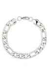 Nordstrom Rack Wide Figaro Chain Bracelet In Stainless