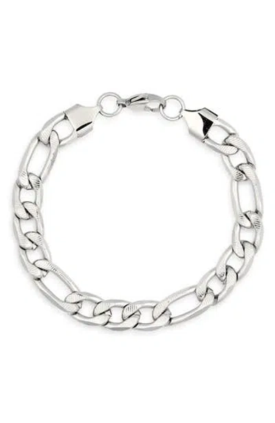 Nordstrom Rack Wide Figaro Chain Bracelet In Stainless