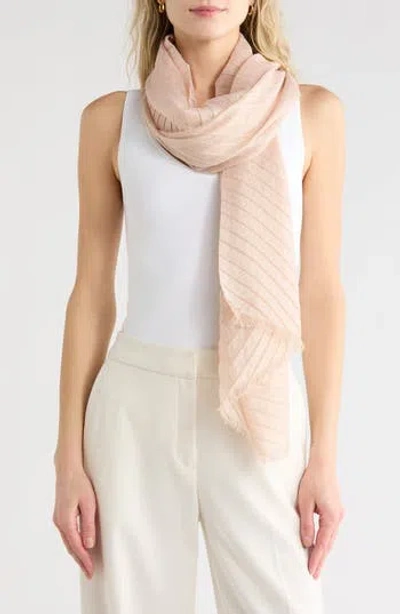 Nordstrom Rack Wide Pleated Scarf In Gold