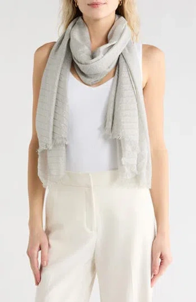 Nordstrom Rack Wide Pleated Scarf In Silver