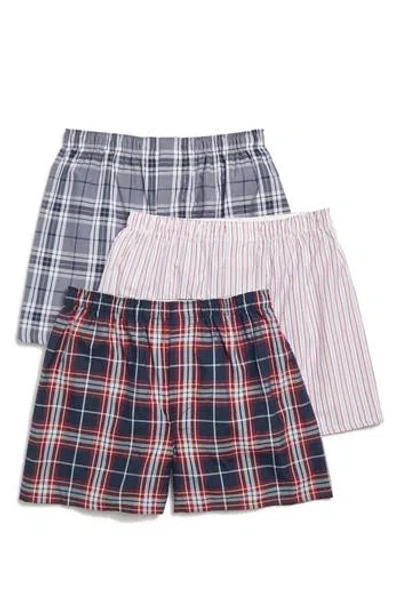 Nordstrom Rack Woven Boxer In Navy Danville Plaid Multi