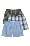 Nordstrom Rack Woven Boxer In Navy Olive Plaid Multi
