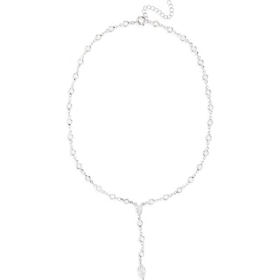 Nordstrom Rack Y-drop Bezel Cz Necklace