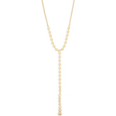 Nordstrom Rack Y-drop Bezel Necklace In Gold