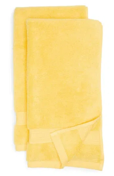 Nordstrom Rack Zero Twist 2-pack Cotton Hand Towels In Yellow