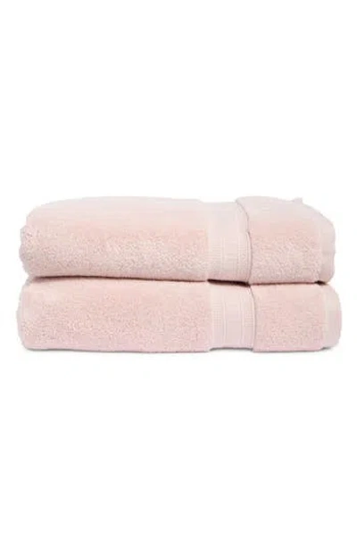 Nordstrom Rack Zero Twist 2-pack Cotton Bath Towels In Pink