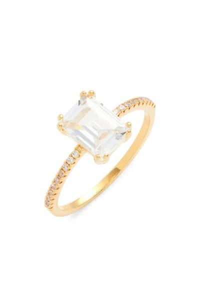 Nordstrom Radiant Cubic Zirconia Ring In Clear- Gold