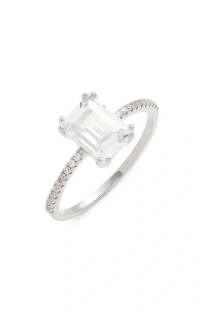 Nordstrom Radiant Cubic Zirconia Ring In Clear- Silver
