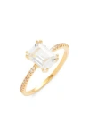 Nordstrom Radiant Cubic Zirconia Ring In Gold