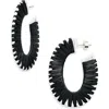 Nordstrom Raffia Wrapped Hoop Earrings