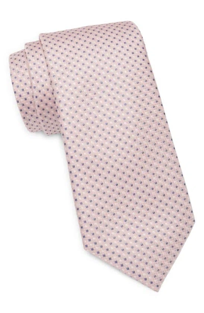 Nordstrom Rayme Minicheck Silk Tie In Pink