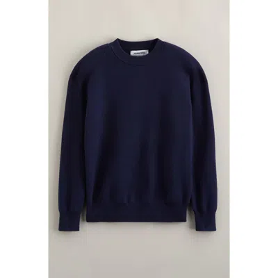 Nordstrom Kids'  Relaxed Fit Crewneck Cotton Blend Sweater In Blue