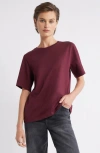 Nordstrom Relaxed Fit Pima Cotton Crewneck T-shirt In Burgundy